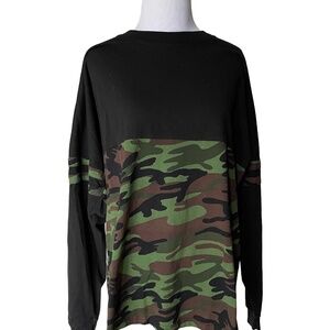 boxercraft Camo Oversize Jersey Lounge Top Women’s Size Large NEVER WORN